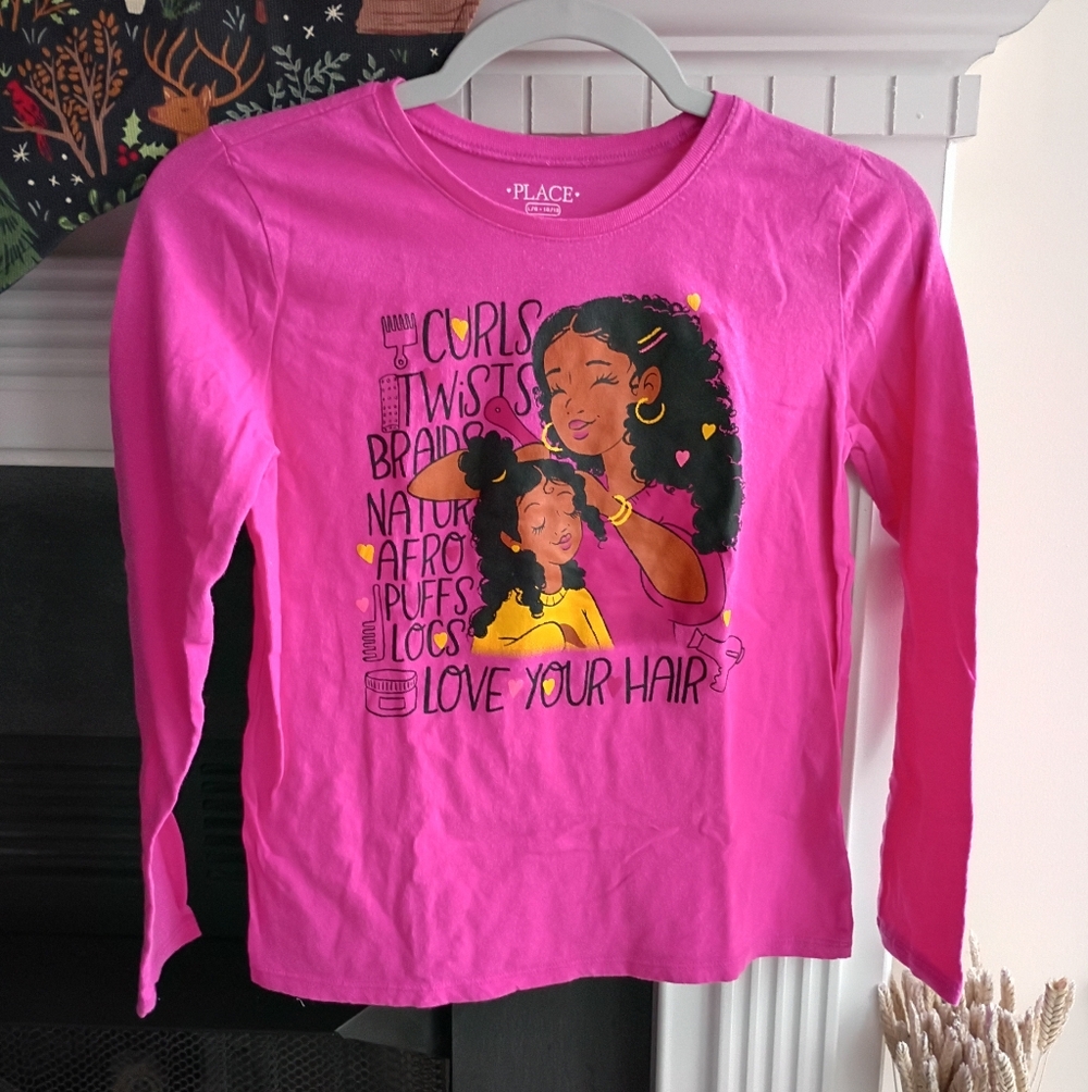 Place L 10/12 Black/Brown Hairstyles Graphic Tee